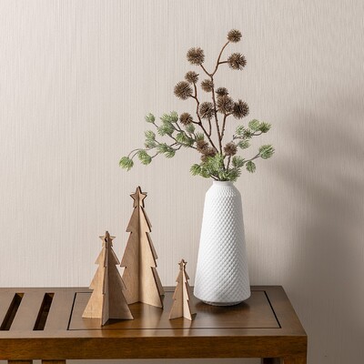 Dekoracja Rustic Trees 3 szt. oak 14/10/7x25/18/12 cm
