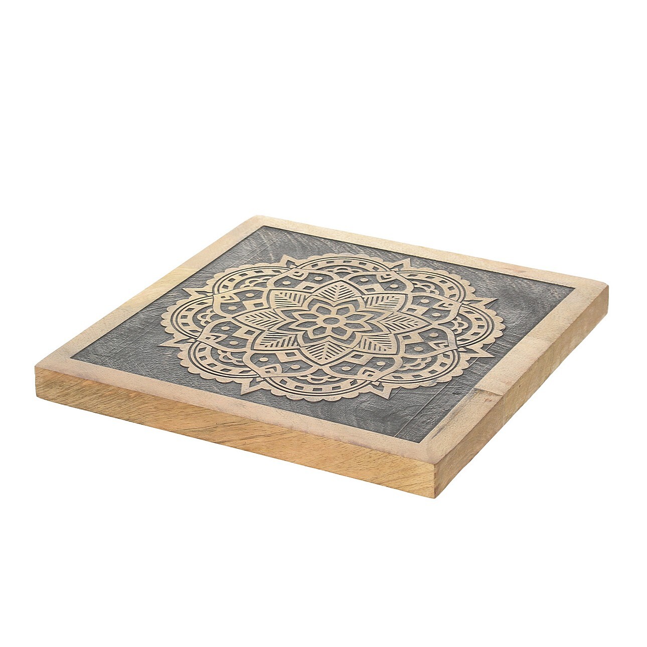 Dekoracja ścienna Mandala Wood II 20x20 cm