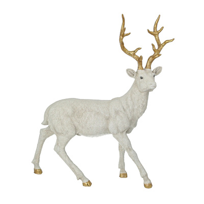 Figurka Deer White 40x12x45 cm gold 40x12x45 cm