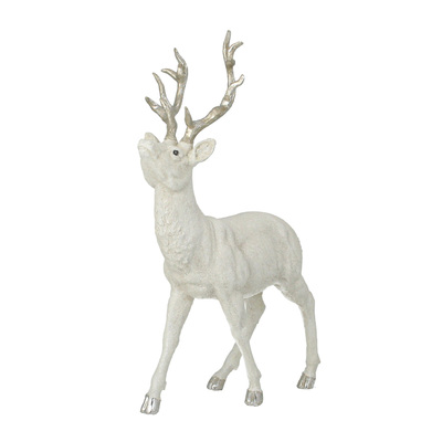 Figurka Deer White 32x12x39 cm silver 32x12x39 cm