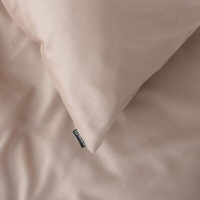 Parure de lit en satin Rose beige 160x200 cm 160x200 cm