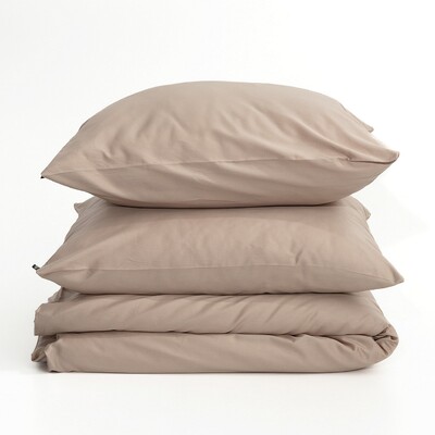 Parure de lit en satin Rose beige 160x200 cm 160x200 cm