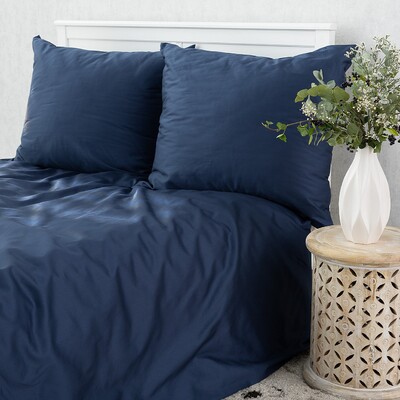 Bettwäsche Baumwollsatin Denim 220x200 cm 220x200 cm