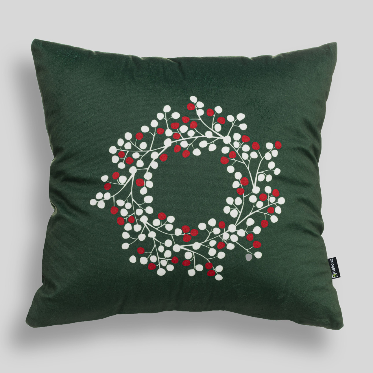 Levně Dekoria Potah na polštář Berry Wreath 43x43 cm, 43x43 cm