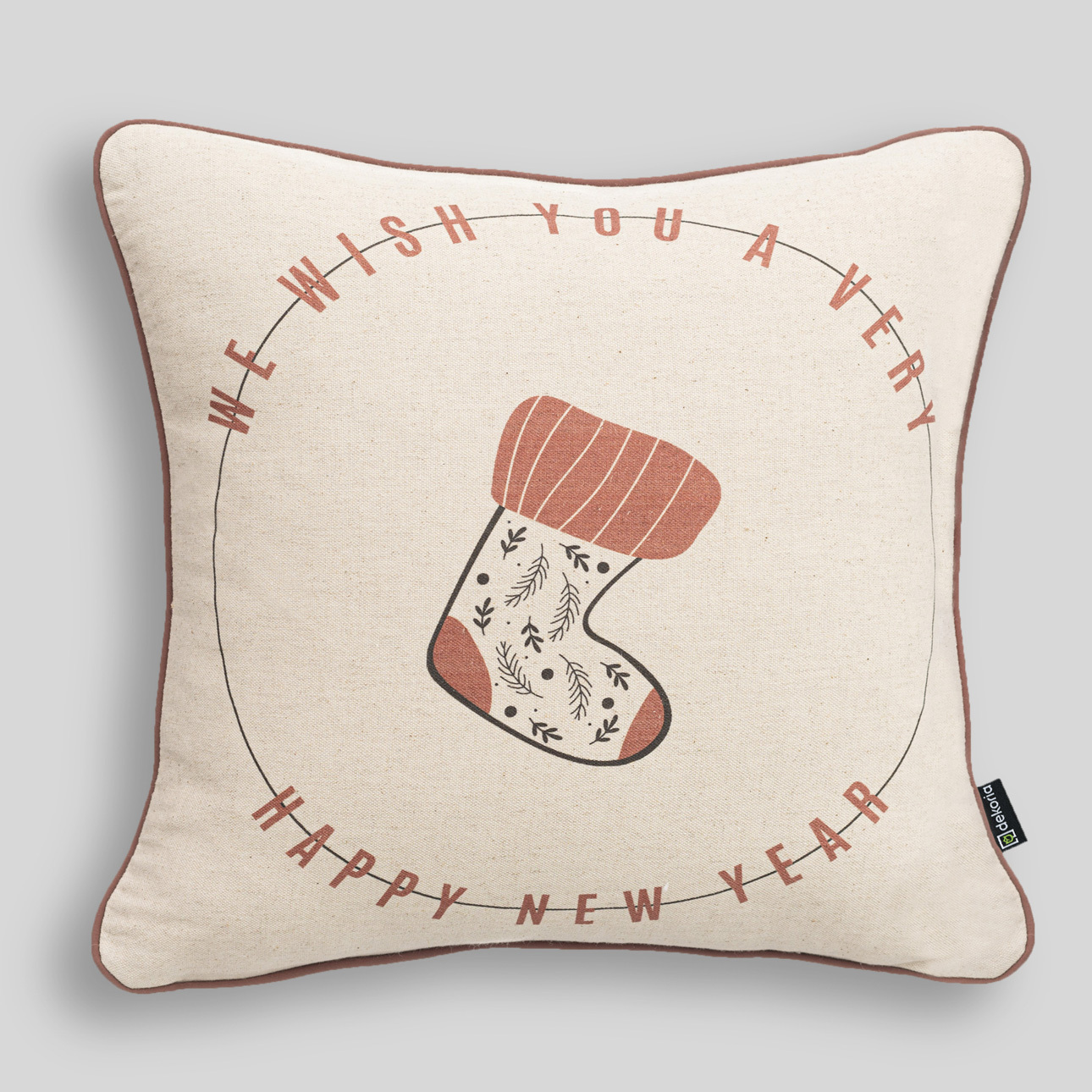 Levně Dekoria Potah na polštář Festive Stocking 43x43 cm, 43x43 cm