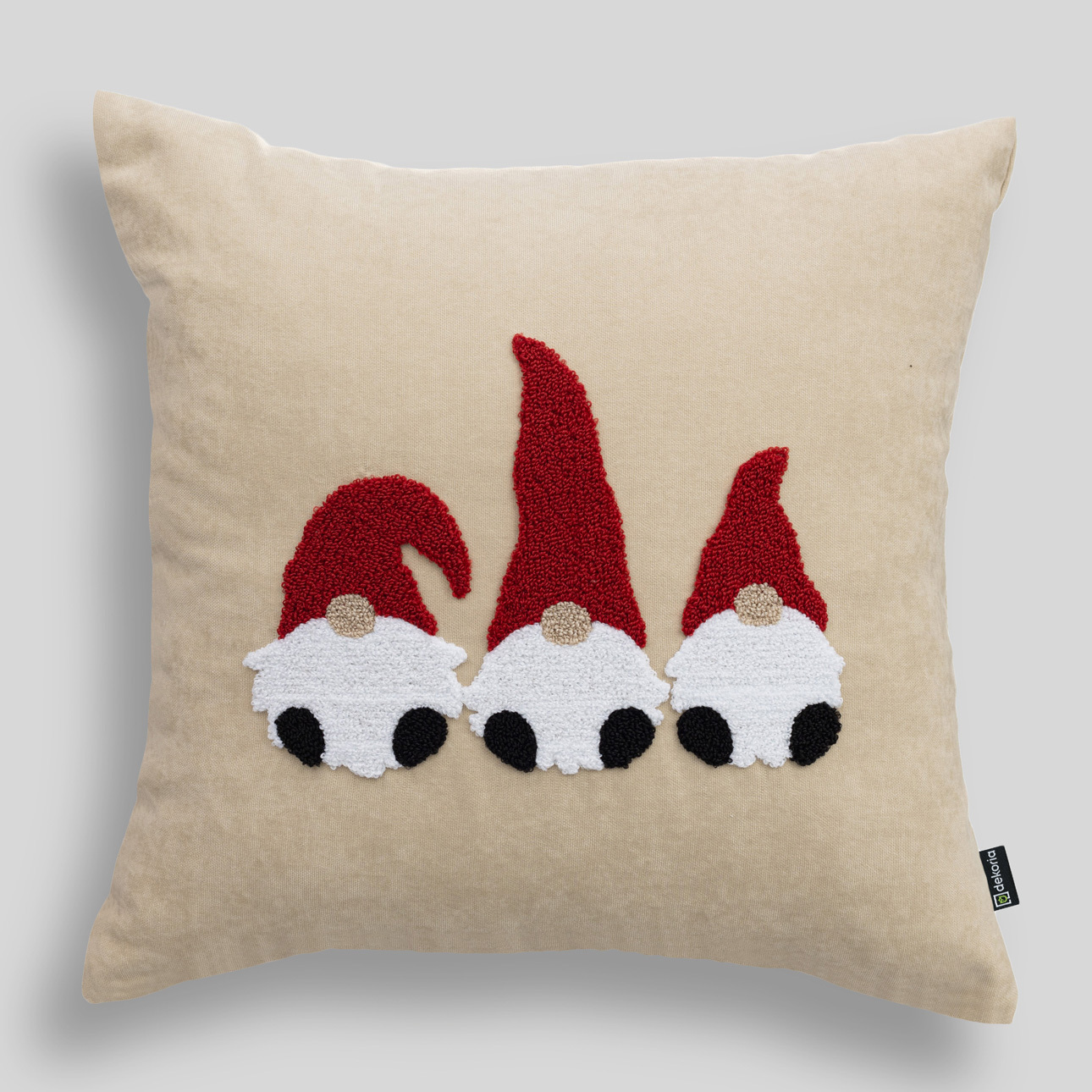 Levně Dekoria Potah na polštář Jolly Gnomes Red 43x43 cm, 43x43 cm