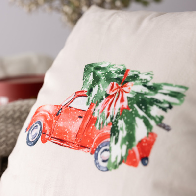 Poszewka na poduszkę Christmas Car 43x43 cm 43x43 cm