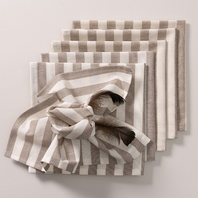 Servietten-Set vom 6 Stck. 42x42cm Stoff Quadro 136-07