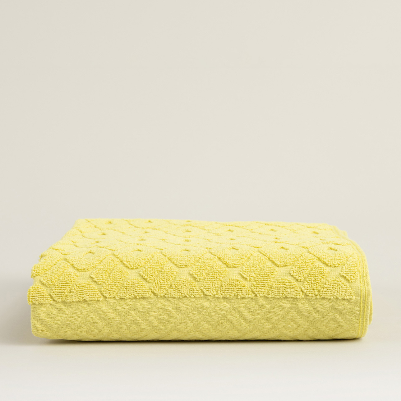 Badetuch Lattice 70x140 cm sunny yellow, 70 x 140 cm günstig online kaufen