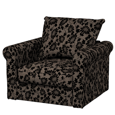 Grönlid betræk lænestol uden armlæn 107 x 98 x 104 cm fra kollektionen Living 2, Stof: 162-10