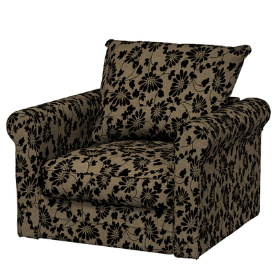 Grönlid betræk lænestol uden armlæn 107 x 98 x 104 cm fra kollektionen Living 2, Stof: 162-11