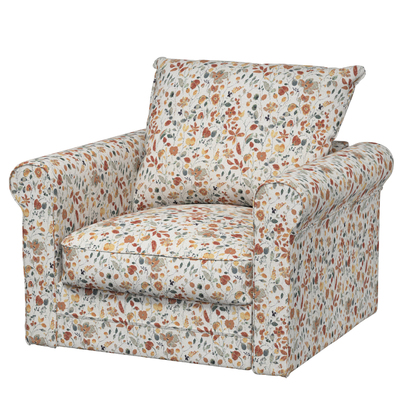 Grönlid betræk lænestol uden armlæn 107 x 98 x 104 cm fra kollektionen Cosy Home, Stof: 145-12