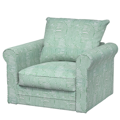 Grönlid betræk lænestol uden armlæn 107 x 98 x 104 cm fra kollektionen Cosy Home, Stof: 144-81