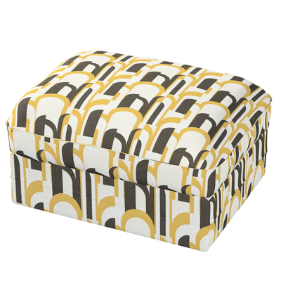 Grönlid betræk puf 98 x 73 x 49 cm fra kollektionen Cosy Home, Stof: 145-08