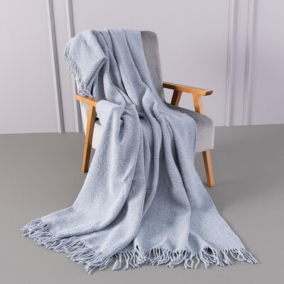 Pled Boucle 140x200 cm dusty blue