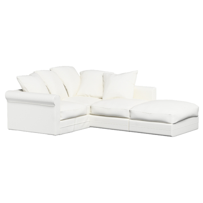 Grönlid betræk hjørnesektion 93 x 93 x 104 cm fra kollektionen Cotton Panama, Stof: 702-49