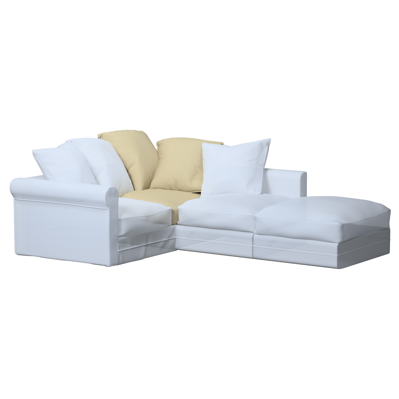 Dekoria Bezug für Grönlid Eckelement, Kollektion Living Basic, olivgrün