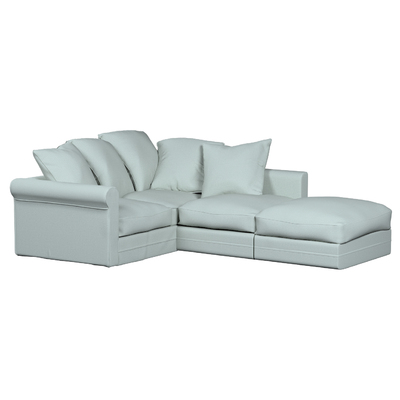 Grönlid betræk hjørnesektion 93 x 93 x 104 cm fra kollektionen Living, Stof: 162-41
