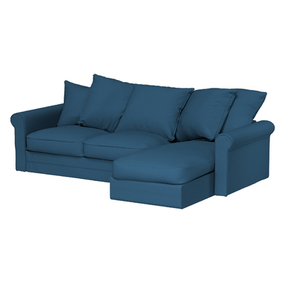 Grönlid betræk chaiselong uden armlæn 81 x 164 x 104 cm fra kollektionen Cotton Panama, Stof: 702-48