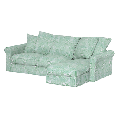 Grönlid betræk chaiselong uden armlæn 81 x 164 x 104 cm fra kollektionen Cosy Home, Stof: 144-81