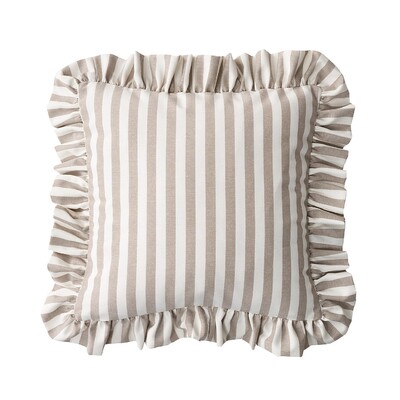 Paula pillowcase with frill 45 x 45 cm in collection Quadro, fabric: 136-07