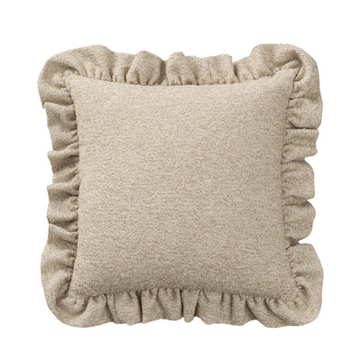 Poszewka Paula z falbaną 45 x 45 cm w kolekcji Boucle Mist, tkanina: 145-43