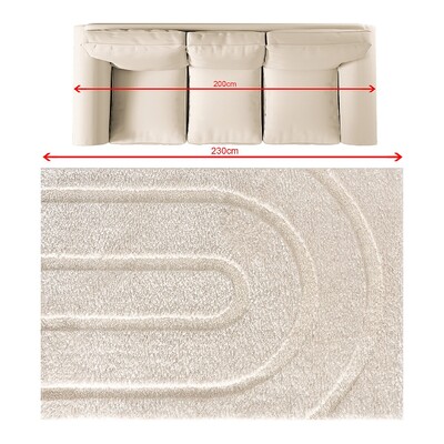 Rug Oslo cream 160x230 cm 160x230 cm