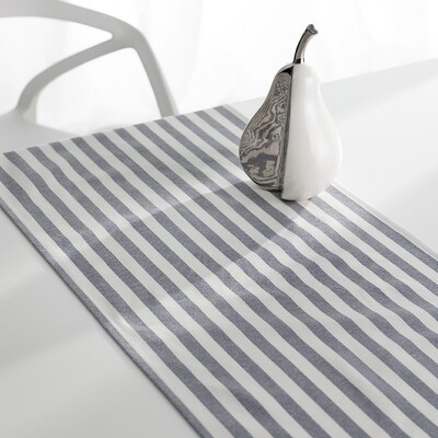 Table runner with valance 40x160 cm 40x160 in collection Quadro, fabric: 136-02