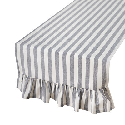 Table runner with valance 40x160 cm 40x160 in collection Quadro, fabric: 136-02