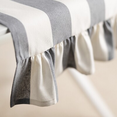 Table runner with valance 40x160 cm 40x160 in collection Quadro, fabric: 143-91