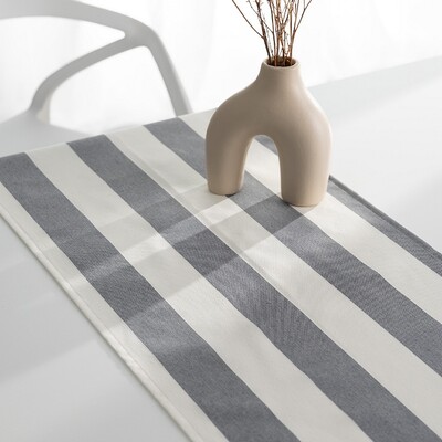 Table runner with valance 40x160 cm 40x160 in collection Quadro, fabric: 143-91