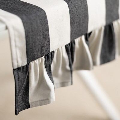 Table runner with valance 40x160 cm 40x160 in collection Quadro, fabric: 143-92