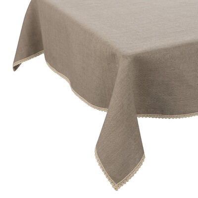 Linneduk med spetskant 130x180 cm i kollektionen Linne, Tyg: 392-10