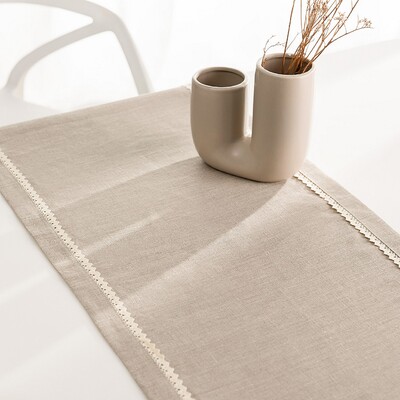 Bordløber - Dinner for 2 40x160 cm fra kollektionen Linen, Stof: 392-10