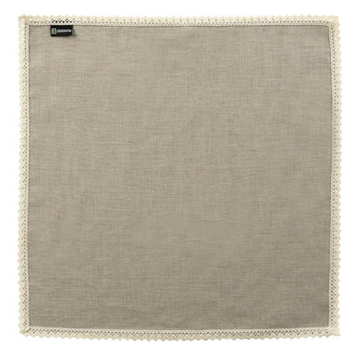 Set de șervețele din in cu dantelă 4 buc. 48 x 48 cm în colecție Lenjerie, țesătură: 392-10