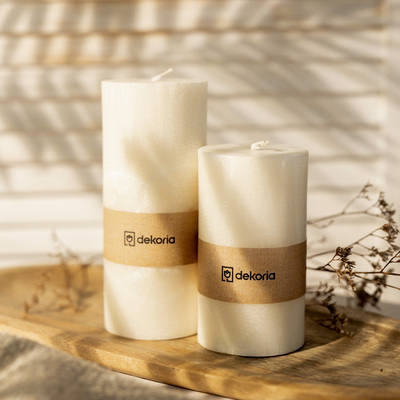 Świeca zapachowa palmowa walec White 6,5x6,5x16 cm