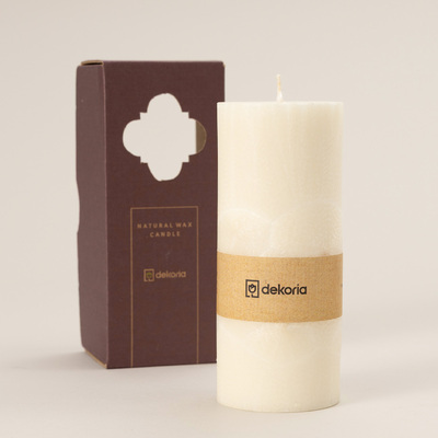 Świeca zapachowa palmowa walec White 6,5x6,5x16 cm