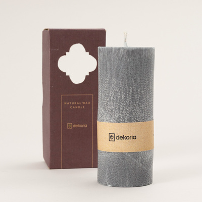 Świeca zapachowa palmowa walec Grey 6,5x6,5x16 cm