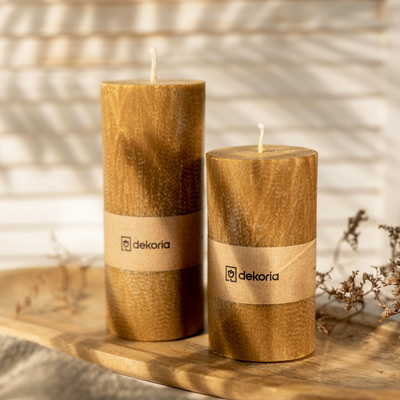Świeca zapachowa palmowa walec Honey Brown 6,5x6,5x16 cm