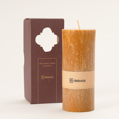 Świeca zapachowa palmowa walec Honey Brown 6,5x6,5x16 cm