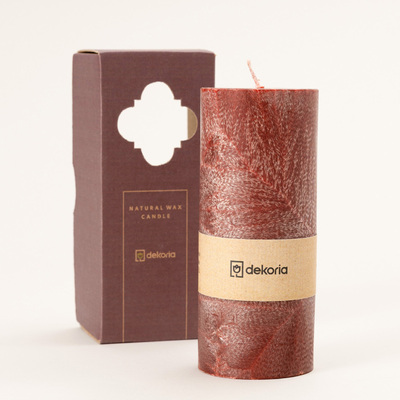 Świeca zapachowa palmowa walec Burgundy 6,5x6,5x16 cm