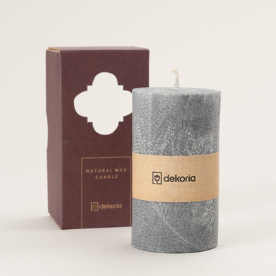 Świeca zapachowa palmowa walec Grey 6,5x6,5x12 cm