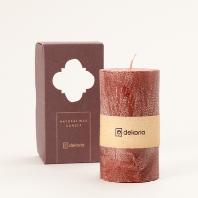 Świeca zapachowa palmowa walec Burgundy 6,5x6,5x12 cm