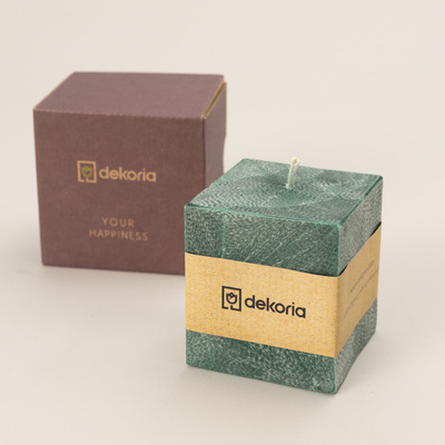 Świeca zapachowa palmowa kostka Your Happiness 7,5x7,5x8,5 cm