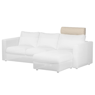 Cover for headrest Vimle, grey-beige melange, 162-28, 70 x 13 x 20 - Main Image