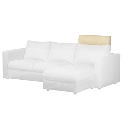 Vimle betræk nakkestøtte 70 x 13 x 20 cm fra kollektionen Living 2, Stof: 162-07