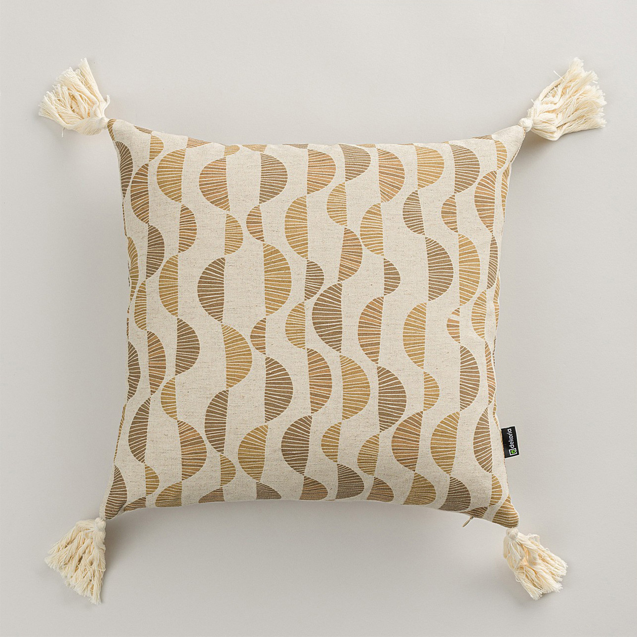 Levně Dekoria Povlak na polštářek Retro Flow Tassel 45x45 cm, 45x45