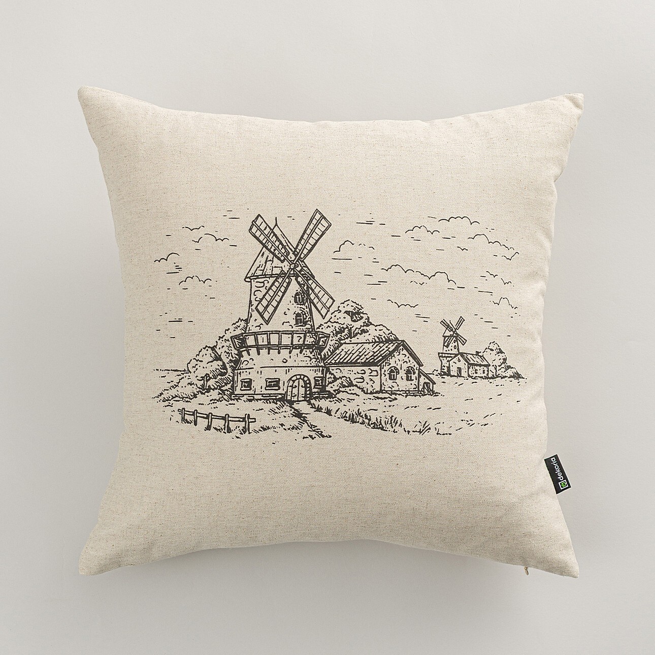 Levně Dekoria Povlak na polštář Countryside Windmill 45x45 cm, 45x45