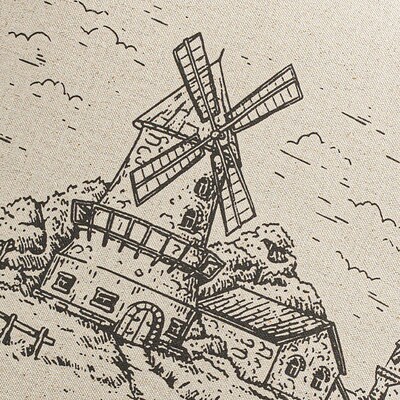 Poszewka na poduszkę Countryside Windmill 45x45 cm 45x45