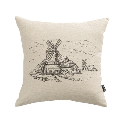 Poszewka na poduszkę Countryside Windmill 45x45 cm 45x45